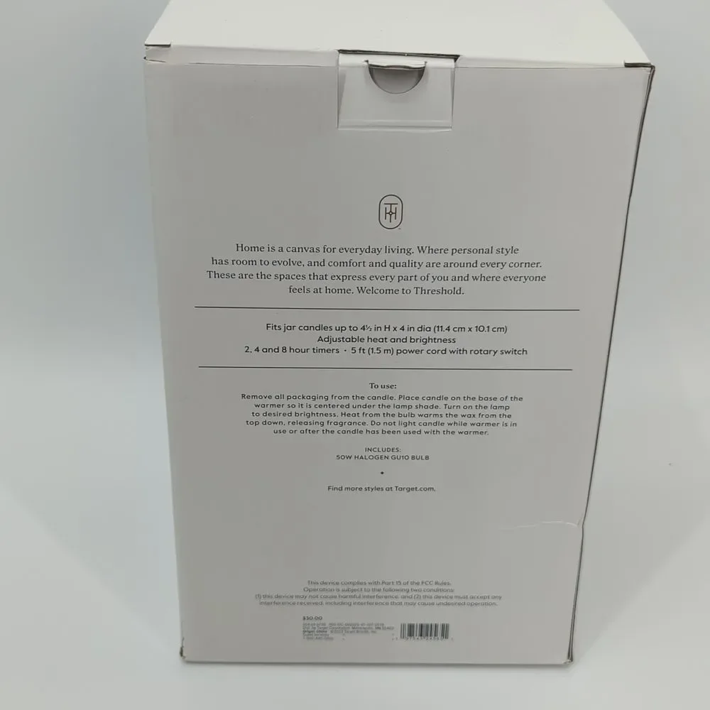 Threshold Target Candle Lamp Candle Warmer White Gold Frosted NWT NIB